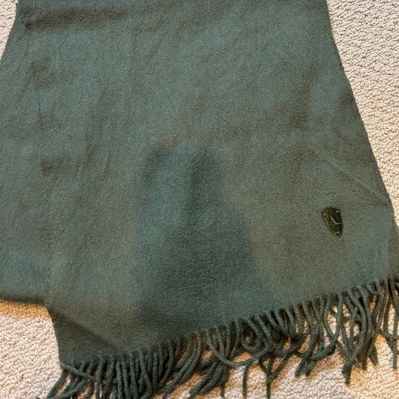 100 percent cashmere military green men’s scarf - Picture 1 of 6